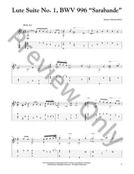 Lute Suite #1, BWV 996 Sarabande Guitar and Fretted sheet music cover